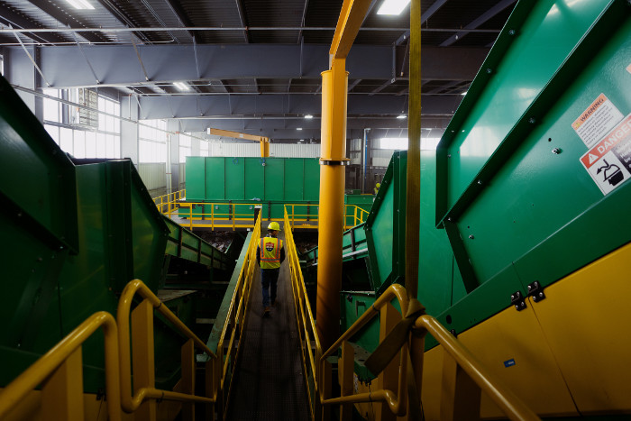 Murphy Road Recycling, Enfield, CT, All American MRF with systems designed and installed by Van Dyk Recycling Solutions, Norwalk, CT